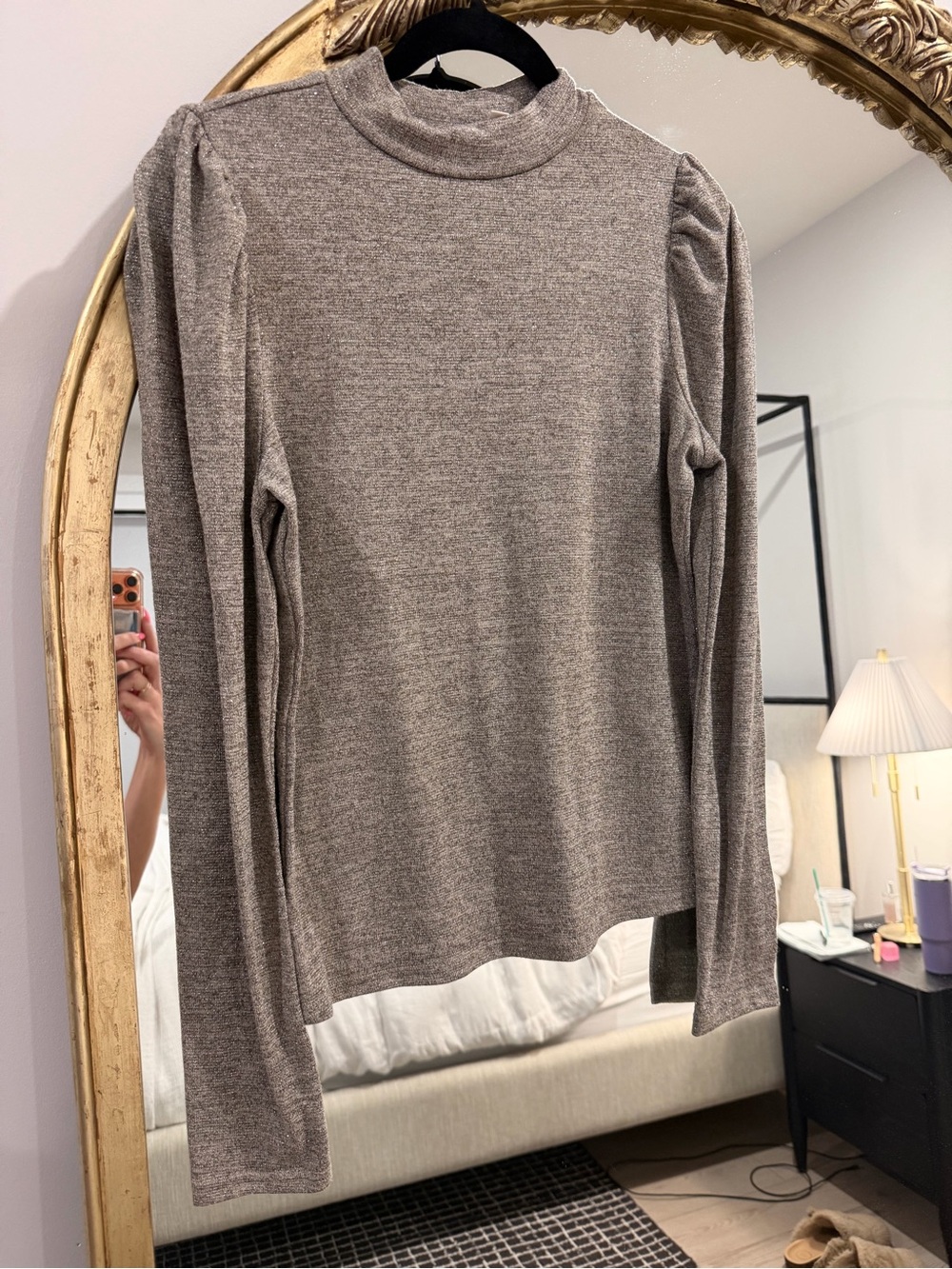 dolan Gray Brown Cowl Neck Sweater